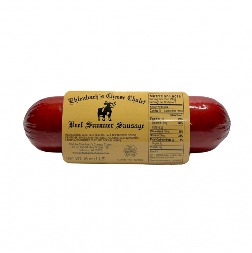 Ehlenbach Beef Sausage, Plain, 1 lb.